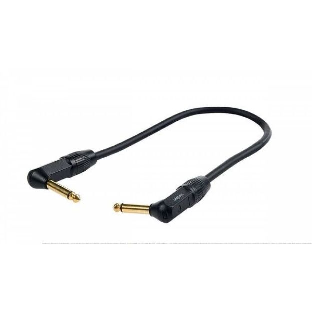 Picture of Proel  Mono Jack Lead  90ºTS > 90ºTS  0.3m  95% Shield  BK