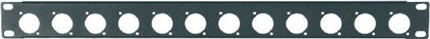 Picture of 19" Rack Panel  1U  Punched  12 x XLR