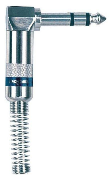 Picture of Stereo Jack Connector  6.3mm  Cord Plug  90º  MALE