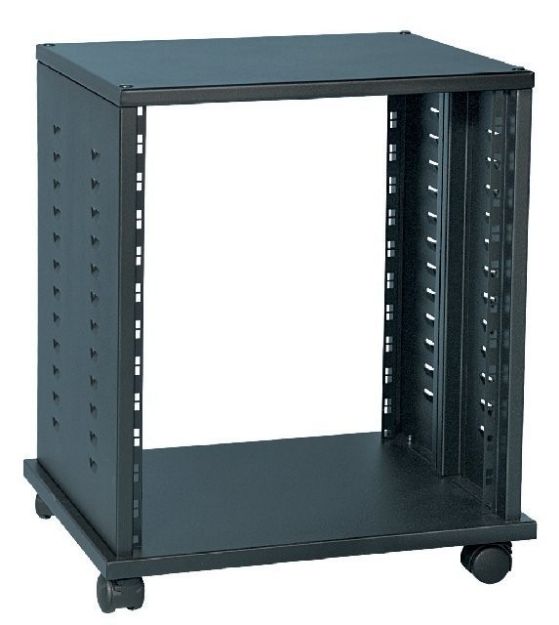 Picture of Proel Steel 19" Rack 12U Side Vents + Castors BLACK