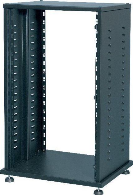 Picture of Proel Steel 19" Rack  18U  Side Vents + Castors  BLACK