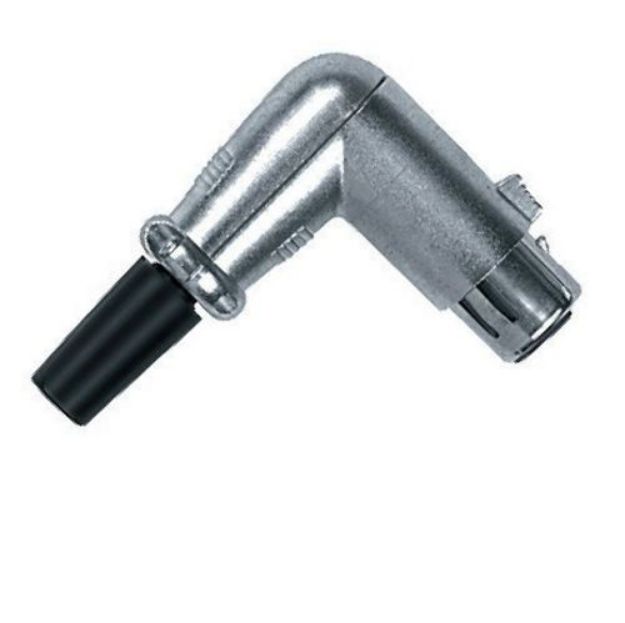Picture of XLR Connector  3 Pin  Cord Plug  90º  FEMALE