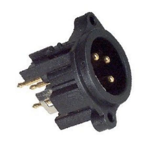 Picture of XLR Connector  3 Pin  PCB Mount  MALE  Vertical