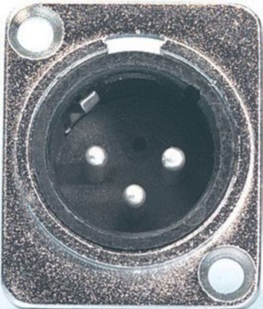 Picture of XLR Connector 3 Pin Panel Mount MALE