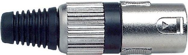 Picture of XLR Connector  5 Pin  Cord Plug  MALE  BLACK