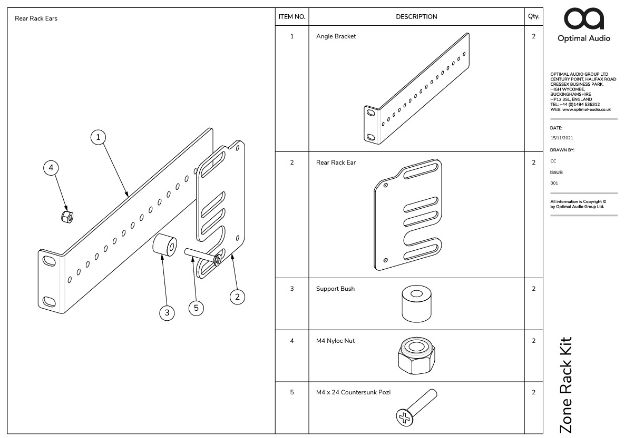 Picture of Optimal Zone Amp Rear rack support kit