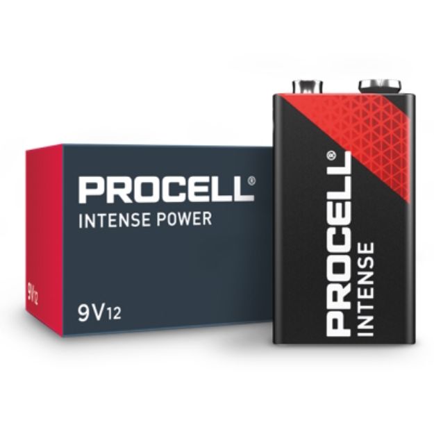Picture of Procell INTENSE Alkaline Battery  9V Size  12 Pack