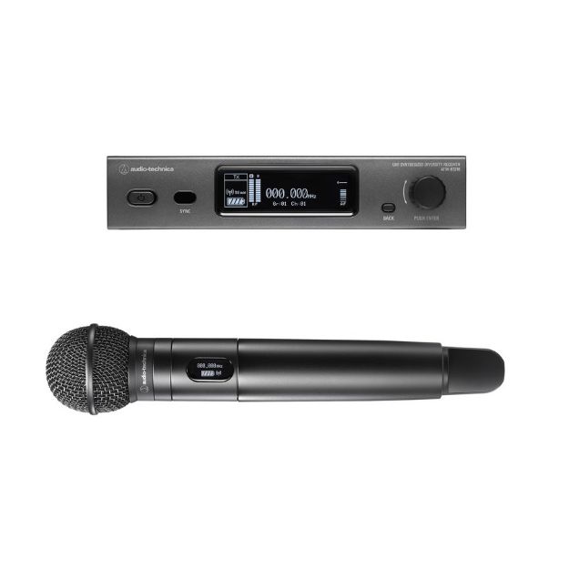 Picture of ATW-R3210N receiver and ATW-T3202/C510 Handheld transmitter