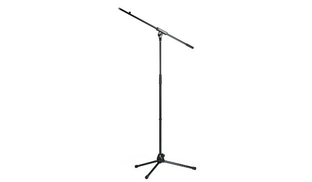 Picture of K&M  Floor Mic Stand  Tall+Boom  BLACK