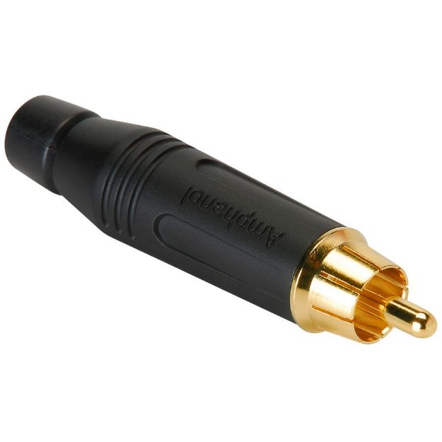 Picture of Amphenol RCA Connector Cord Plug MALE BLACK