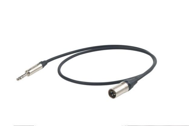 Picture of Proel  XLR Input Lead  MXLR > TRS  5m  95% Braid Shield  BK
