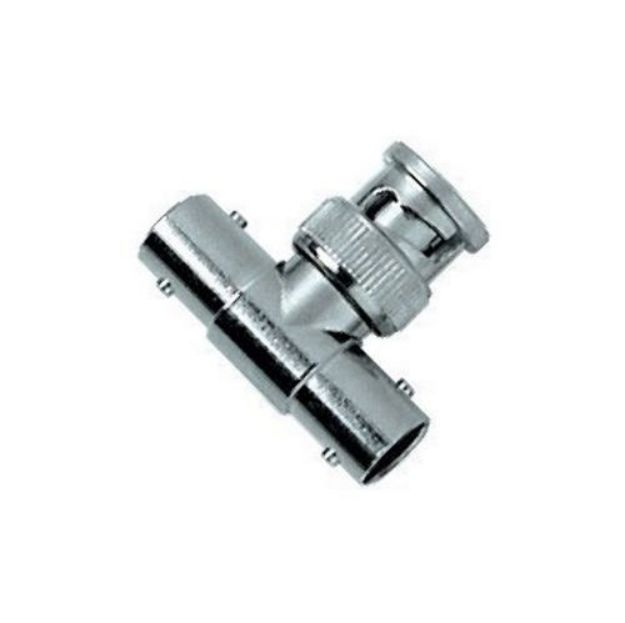 Picture of BNC Adaptor  FBNC < MBNC > FBNC  3 Way