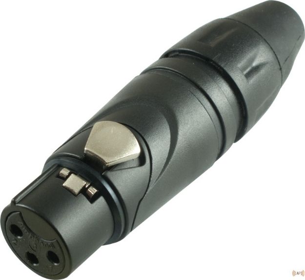 Picture of Amphenol XLR Connector  3 Pin  Cord Plug  FEMALE  BLACK