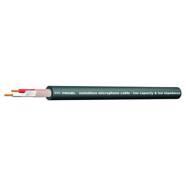 Picture of Proel  Bulk Mic Cable  90% Spiral Shield  BK