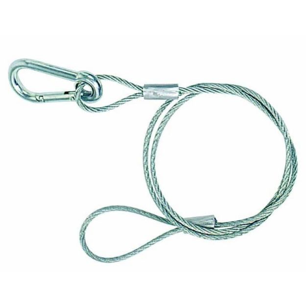 Picture of Stainless steel cable ø 3.2mm with safety snap hook