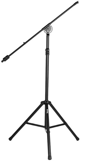 Picture of Jansen Floor Mic Stand Extra Tall Adjustable Boom BLACK