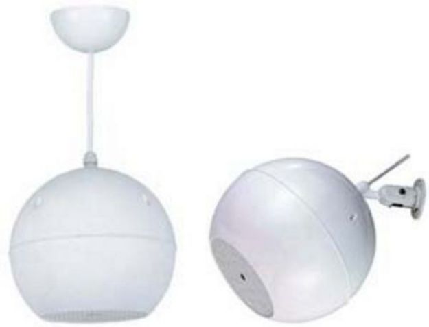 Picture of SHOW 100V Ball Speaker 6½" Pendant Mount 30W WHITE
