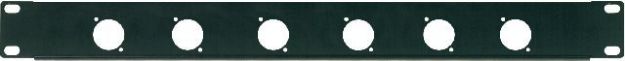 Picture of 19" Rack Panel 1U Punched 6 x XLR