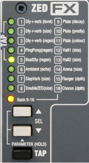 Picture of ZED22FX Console 16 Mono+3 Stereo 3 Aux USB Interface+FX