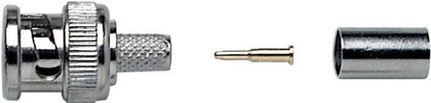 Picture of BNC Connector 75 Ohm Cord Plug Crimp MALE