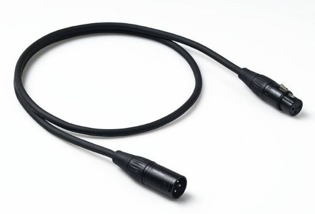 Picture of Proel Mic Lead FXLR > MXLR 1 Metre Spiral Shield BLACK