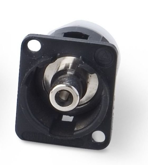 Picture of Switchcraft RCA Connector Panel Mount Feedthrough FEMALE BK