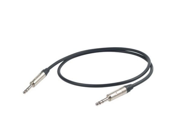 Picture of Proel Stereo Jack Lead TRS > TRS 1m 95% Braid Shield BK