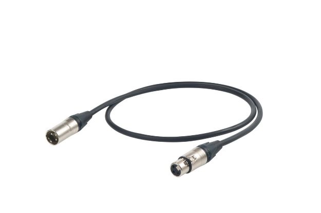 Picture of Proel Mic Lead FXLR > MXLR 5m 95% Braid Shield BLACK