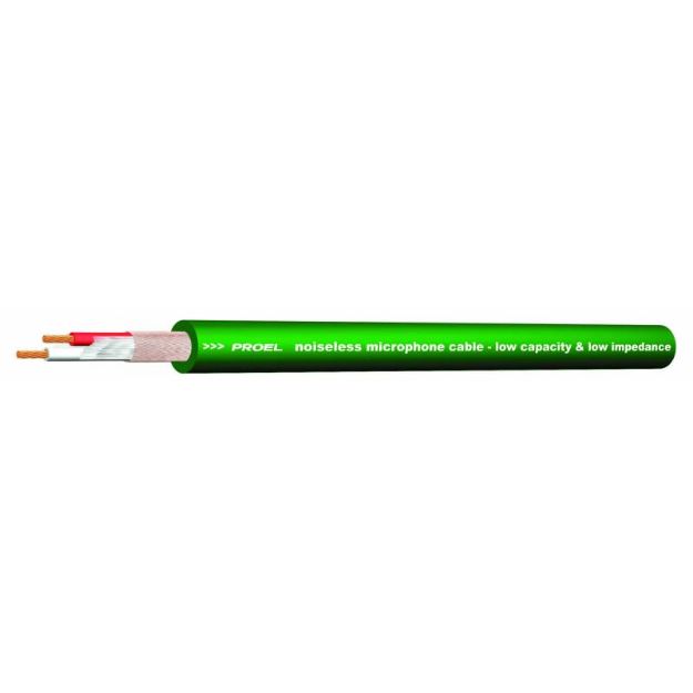 Picture of Proel Bulk Mic Cable 90% Spiral Shield GREEN