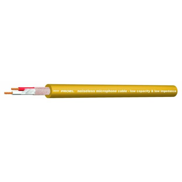 Picture of Proel Bulk Mic Cable 90% Spiral Shield YELLOW