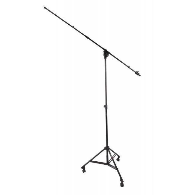 Picture of Proel Floor Mic Stand Extra Tall+Adjustable Boom BLACK