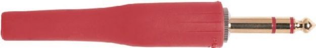 Picture of Stereo Jack Connector 6.3mm Cord Plug MALE RED