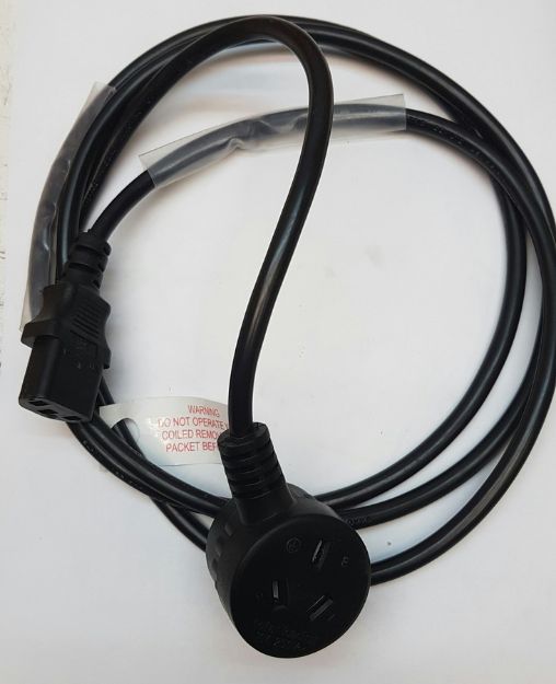 Picture of Mains Lead 10 Amp TAPON > IEC 3 x 1mm²   2 Metre BLACK
