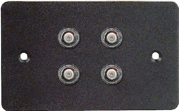 Picture of Wall Connector Plate 4 x BNC EMPTY Steel METALLIC GREY