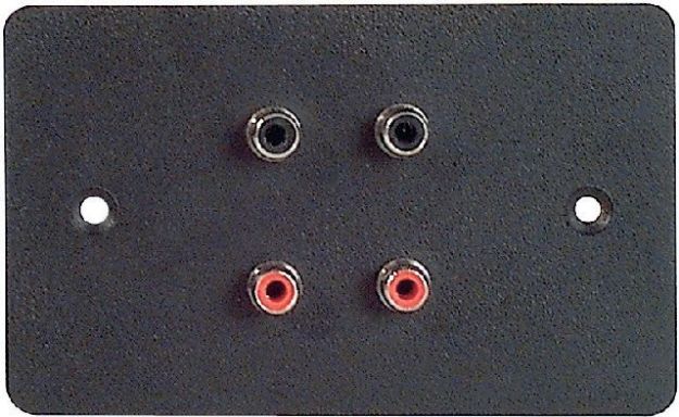 Picture of Wall Connector Plate 4 x RCA EMPTY Steel BLACK