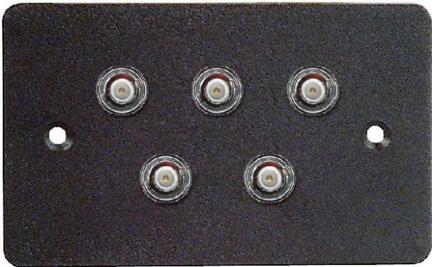 Picture of Wall Connector Plate 5 x BNC EMPTY Steel DARK GREY