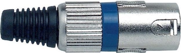 Picture of XLR Connector 5 Pin Cord Plug MALE BLUE