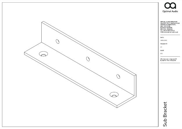 Picture of Optimal Wall and Ceiling bracket for Sub 6 & Sub 10 WHITE