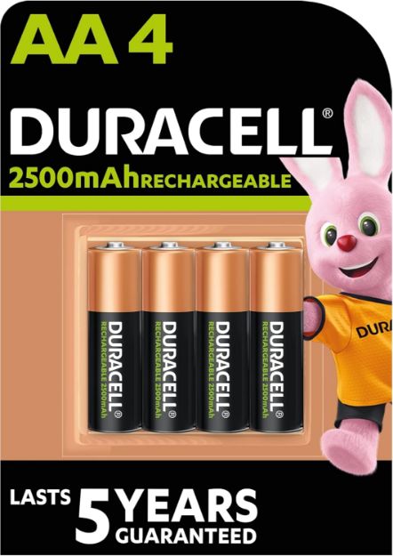 Picture of Duracell NiMH Rechargeable Battery 1.2V AA Size   6 Pack