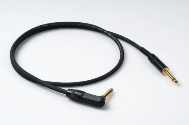 Picture of Proel Guitar Lead TS > 90ºTS 1m Spiral Shield BLACK