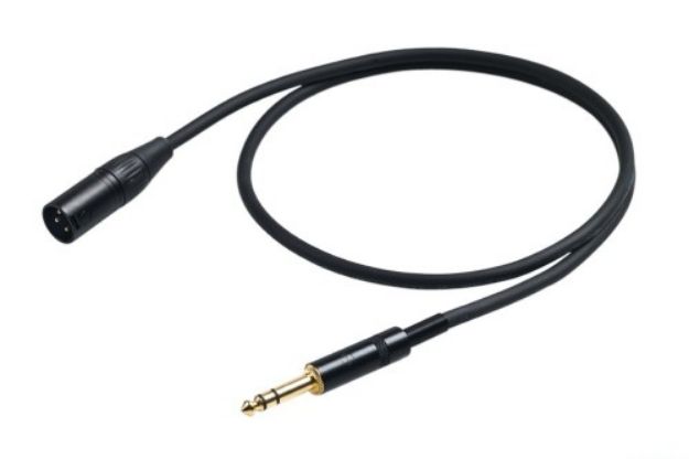 Picture of Proel XLR Input Lead MXLR > TRS 3m Spiral Shield BLACK
