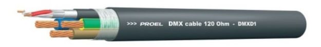 Picture of Proel Bulk DMX Lighting Cable 1 x DMX Pair+AC BLACK
