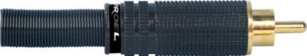 Picture of RCA Connector Cord Plug MALE BLACK