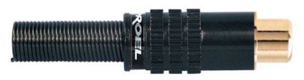 Picture of RCA Connector Cord Plug FEMALE BLACK