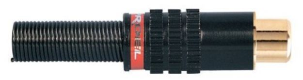 Picture of RCA Connector Cord Plug FEMALE RED
