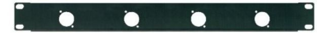 Picture of 19" Rack Panel 1U Punched 4 x XLR