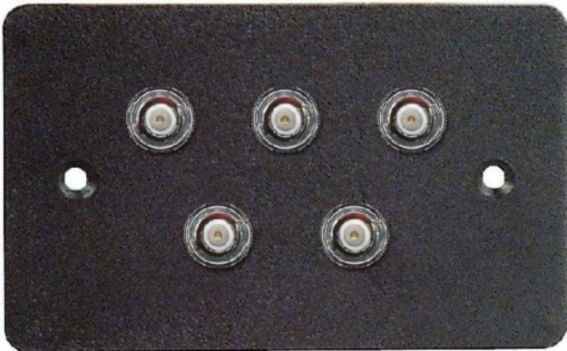 Picture of Wall Connector Plate 5 x BNC EMPTY Steel METALLIC GREY