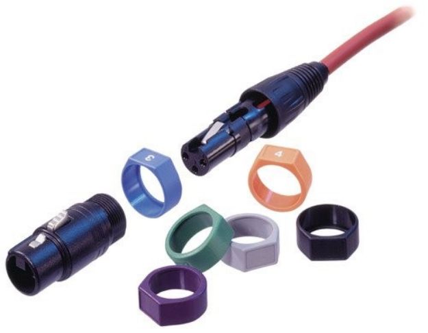 Picture of Neutrik XLR Cord Connector Ring Label YELLOW