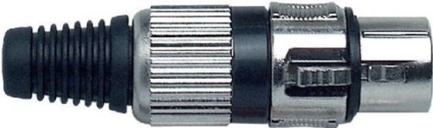 Picture of XLR Connector 3 Pin Cord Plug FEMALE BLACK
