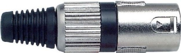 Picture of XLR Connector 5 Pin Cord Plug MALE BLACK